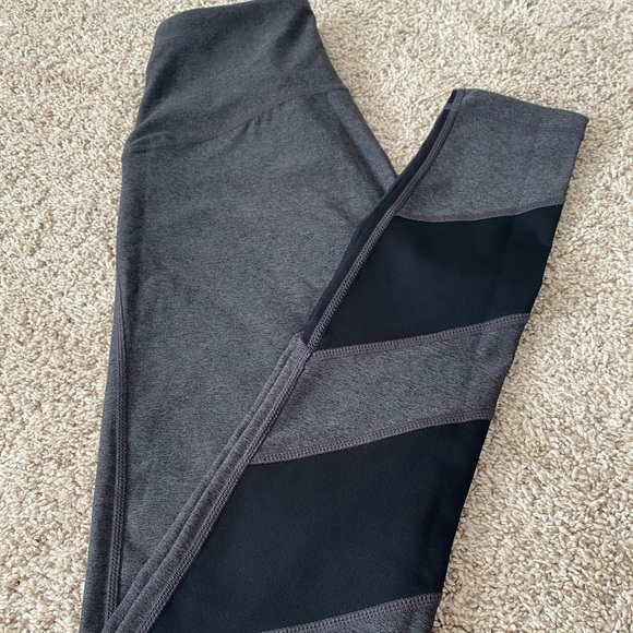 Zella gray black color block Banded athletic workout Leggings size XS - Picture 14 of 15